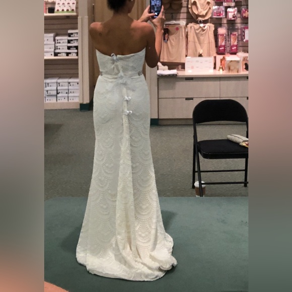 NWT Boho Wedding Dress + Belt - Picture 2 of 7